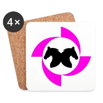 horses - Coasters (set of 4) - white - Front