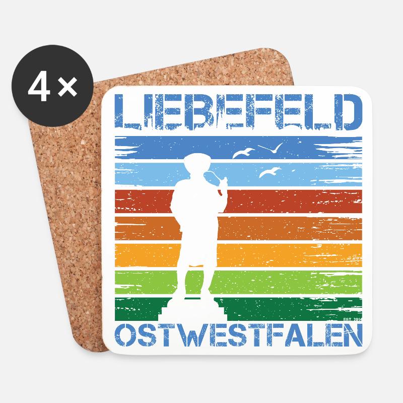 Liebefeld ❤ Leineweber - Dessous de verre (lot de 4) - blanc