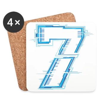 Drôle Groupe 7 67 Meme Halloween Costume - Dessous de verre (lot de 4) - blanc - Devant