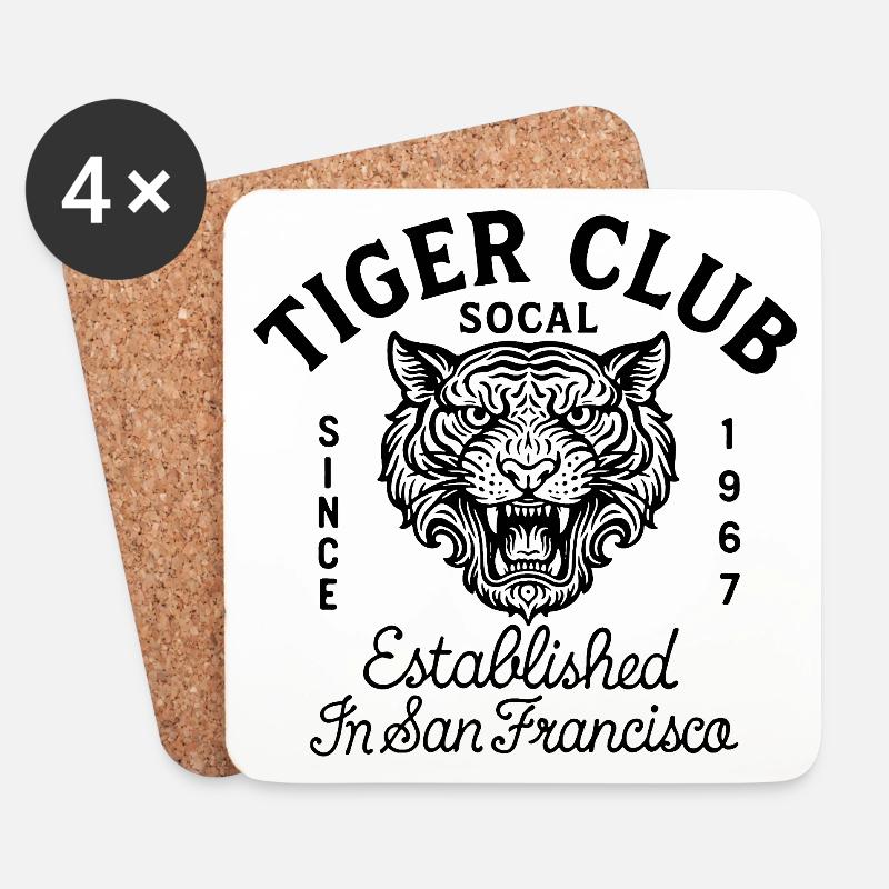 Tiger Club 67 - Untersetzer (4er-Set) - Weiß