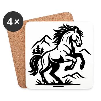 Horse - Coasters (set of 4) - white - Front