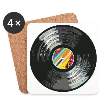 Vinyl_6 - Untersetzer (4er-Set) - Weiß - Vorne