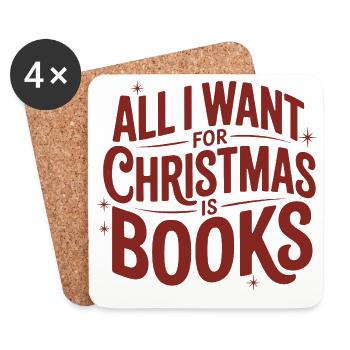 Christmas Wish Books - Coasters (set of 4) - white - Front