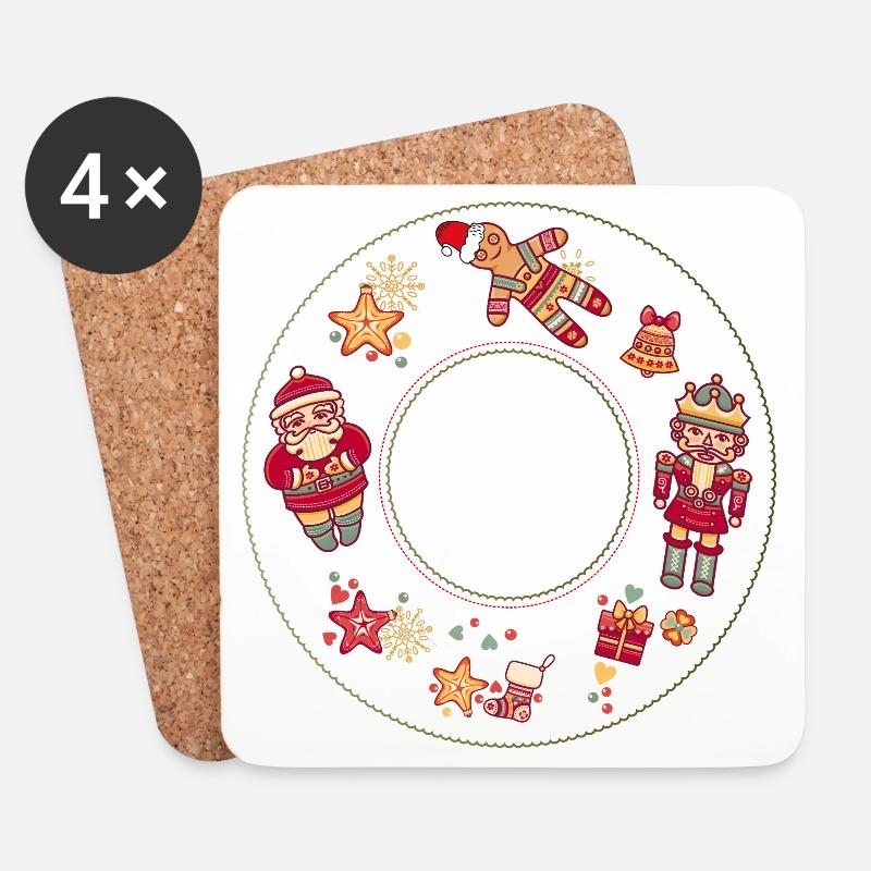 Noël Casse-Noisette - Dessous de verre (lot de 4) - blanc