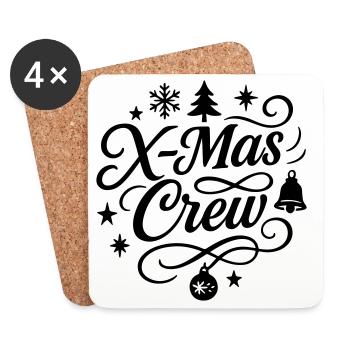 Xmas Crew Weihnachten - Untersetzer (4er-Set) - Weiß - Vorne