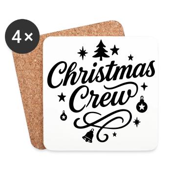 Fête de l’équipage de Noël - Dessous de verre (lot de 4) - blanc - Devant
