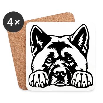 American Akita - Coasters (set of 4) - white - Front