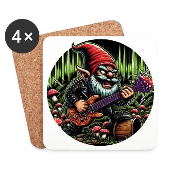 Felsen-Kobold - Untersetzer (4er-Set) - Weiß - Vorne