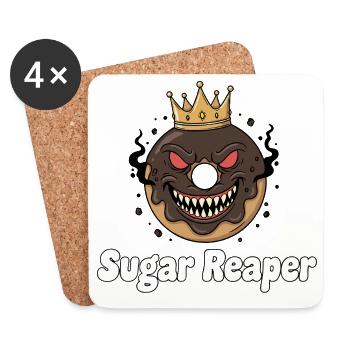 Sugar Reaper Crown - Coasters (set of 4) - white - Front