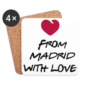 De Madrid avec amour - Dessous de verre (lot de 4) - blanc - Devant