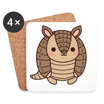 Armadillo - Coasters (set of 4) - white - Front