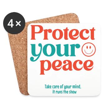 Protect Your Peace - Coasters (set of 4) - white - Front