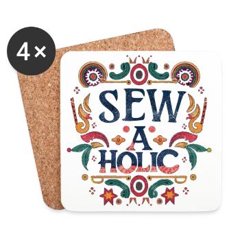 Accro à la couture - Dessous de verre (lot de 4) - blanc - Devant