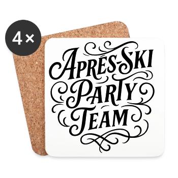 Après Ski Party Team - Coasters (set of 4) - white - Front