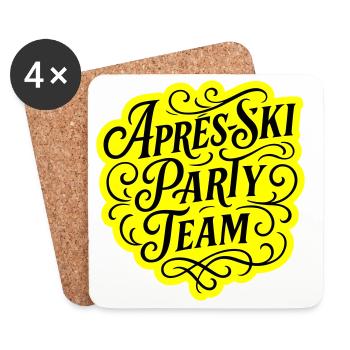 Après Ski Party Team Saying - Coasters (set of 4) - white - Front