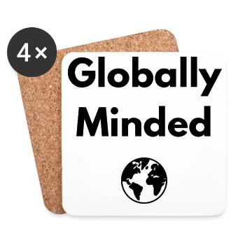 Globally Minded – Travel Shirt - Untersetzer (4er-Set) - Weiß - Vorne