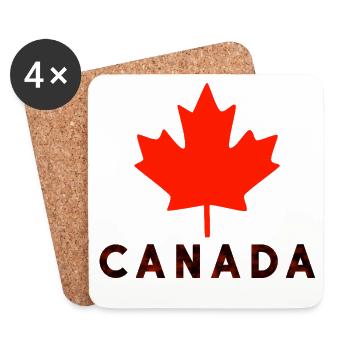 Red Maple Leaf Canada T-Shirt - Untersetzer (4er-Set) - Weiß - Vorne