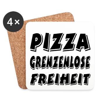 Pizza - Untersetzer (4er-Set) - Weiß - Vorne
