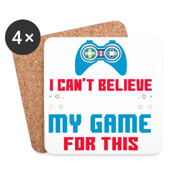 Gamer - Untersetzer (4er-Set) - Weiß - Vorne