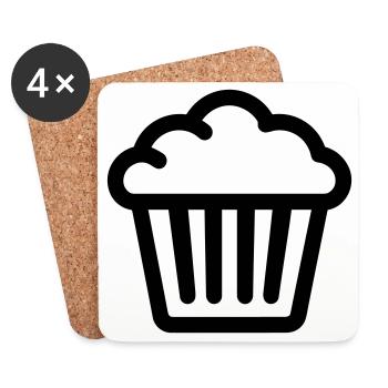 Muffin - Untersetzer (4er-Set) - Weiß - Vorne