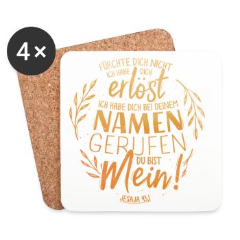 Called By Your Name - Bible Verse Lettering - Coasters (set of 4) - white - Front