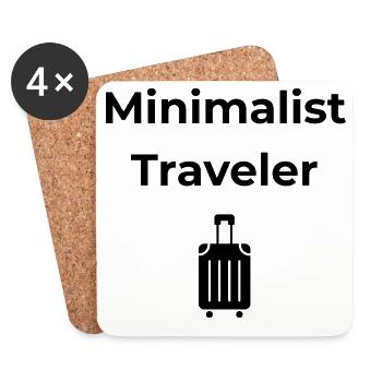 Minimalist Traveler – Chemise d’aventure - Dessous de verre (lot de 4) - blanc - Devant