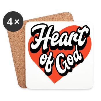 Heart Of God Christian Heart Faith Love - Coasters (set of 4) - white - Front