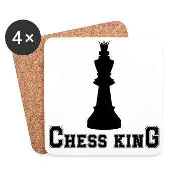 Chess King - Untersetzer (4er-Set) - Weiß - Vorne