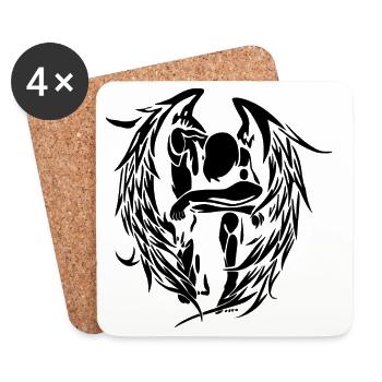 Archangel Michael - Angel Spirit & Soul - Coasters (set of 4) - white - Front