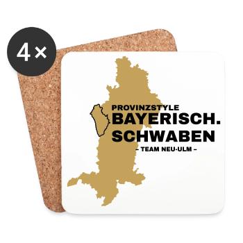 Schwaben | NEU-ULM - Untersetzer (4er-Set) - Weiß - Vorne