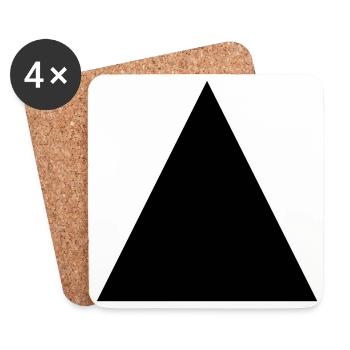 Triangle - Coasters (set of 4) - white - Front