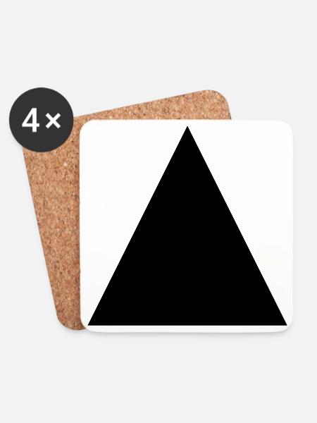 Triangle - Coasters (set of 4) - white