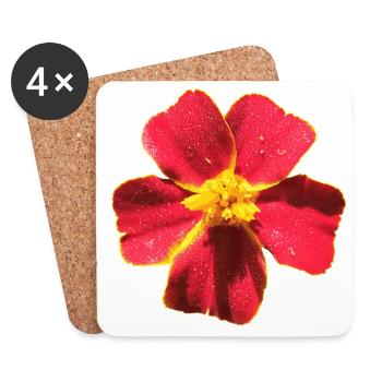 Tagetes - Untersetzer (4er-Set) - Weiß - Vorne