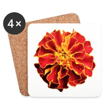 Tagetes - Untersetzer (4er-Set) - Weiß - Vorne