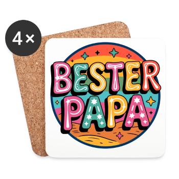Best Dad Retro - Coasters (set of 4) - white - Front