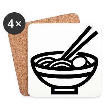 Ramen - Coasters (set of 4) - white - Front