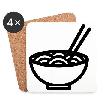 Ramen - Coasters (set of 4) - white - Front