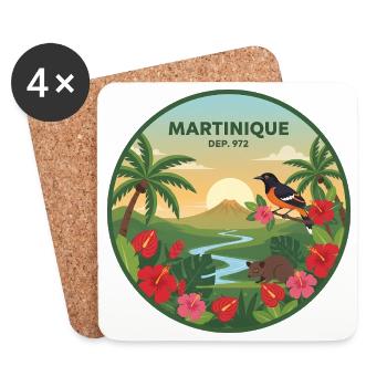 Martinique 972 - Coasters (set of 4) - white - Front