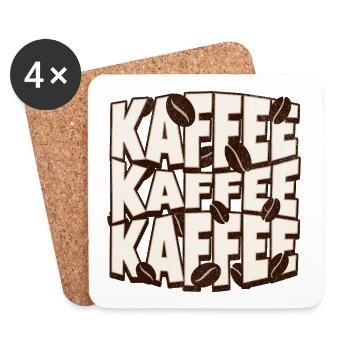 Coffee Coffee Coffee - Coasters (set of 4) - white - Front