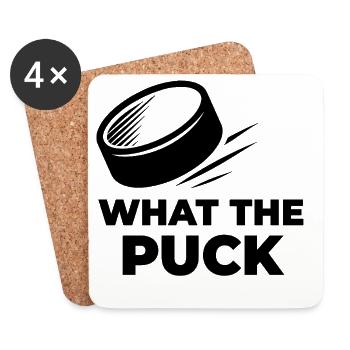 WHAT THE PUCK - Untersetzer (4er-Set) - Weiß - Vorne