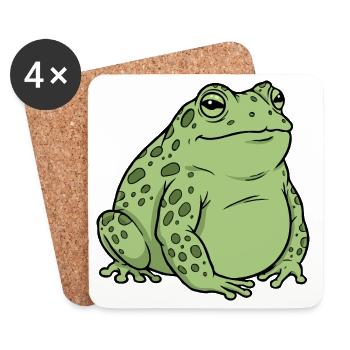 Fat toad - Coasters (set of 4) - white - Front