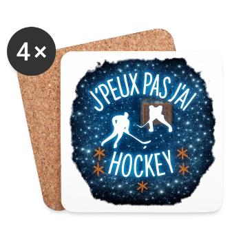 I can't I have hockey - Coasters (set of 4) - white - Front