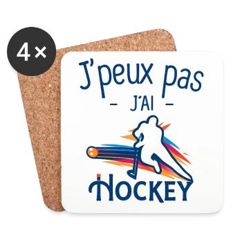 Ich kann nicht, ich kann Hockey haben - Untersetzer (4er-Set) - Weiß - Vorne