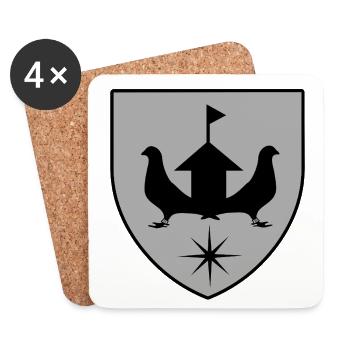 Tauben - Untersetzer (4er-Set) - Weiß - Vorne