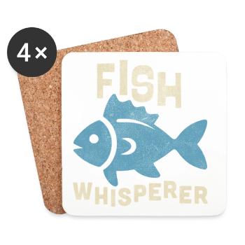 Fish Whisperer - Coasters (set of 4) - white - Front