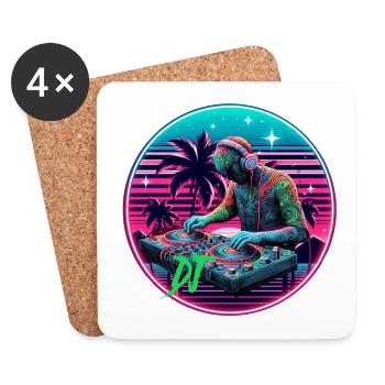 Disc jockey - Coasters (set of 4) - white - Front