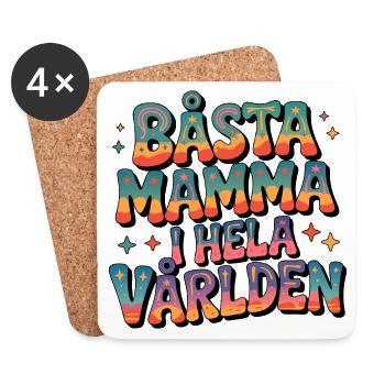 Beste Mama der Welt - Untersetzer (4er-Set) - Weiß - Vorne