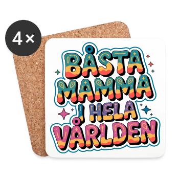 Beste Mama der ganzen Welt bunt - Untersetzer (4er-Set) - Weiß - Vorne