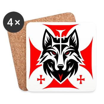 Demon Silhouette - Coasters (set of 4) - white - Front