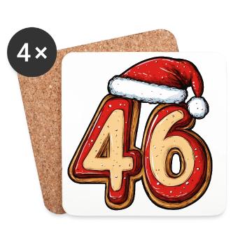 46 Number Cookie Christmas - Coasters (set of 4) - white - Front